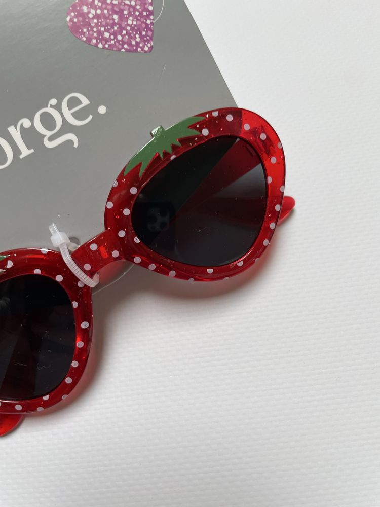 George okulary przeciwsłoneczne truskawka brokat strawberry truskawki