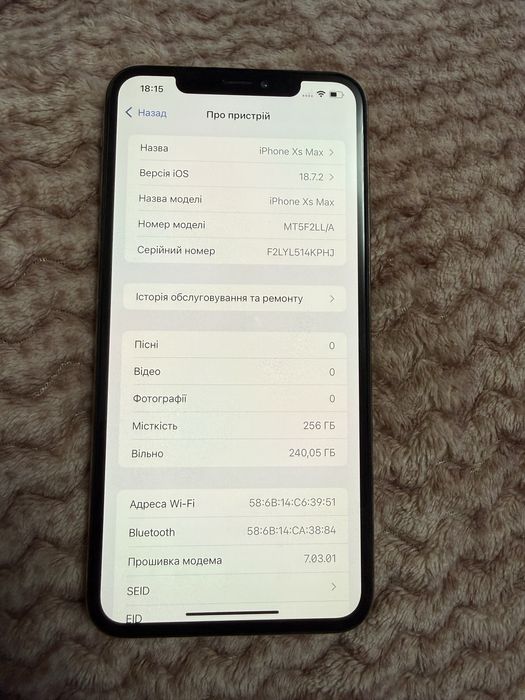 Iphone XS Max 256 gb