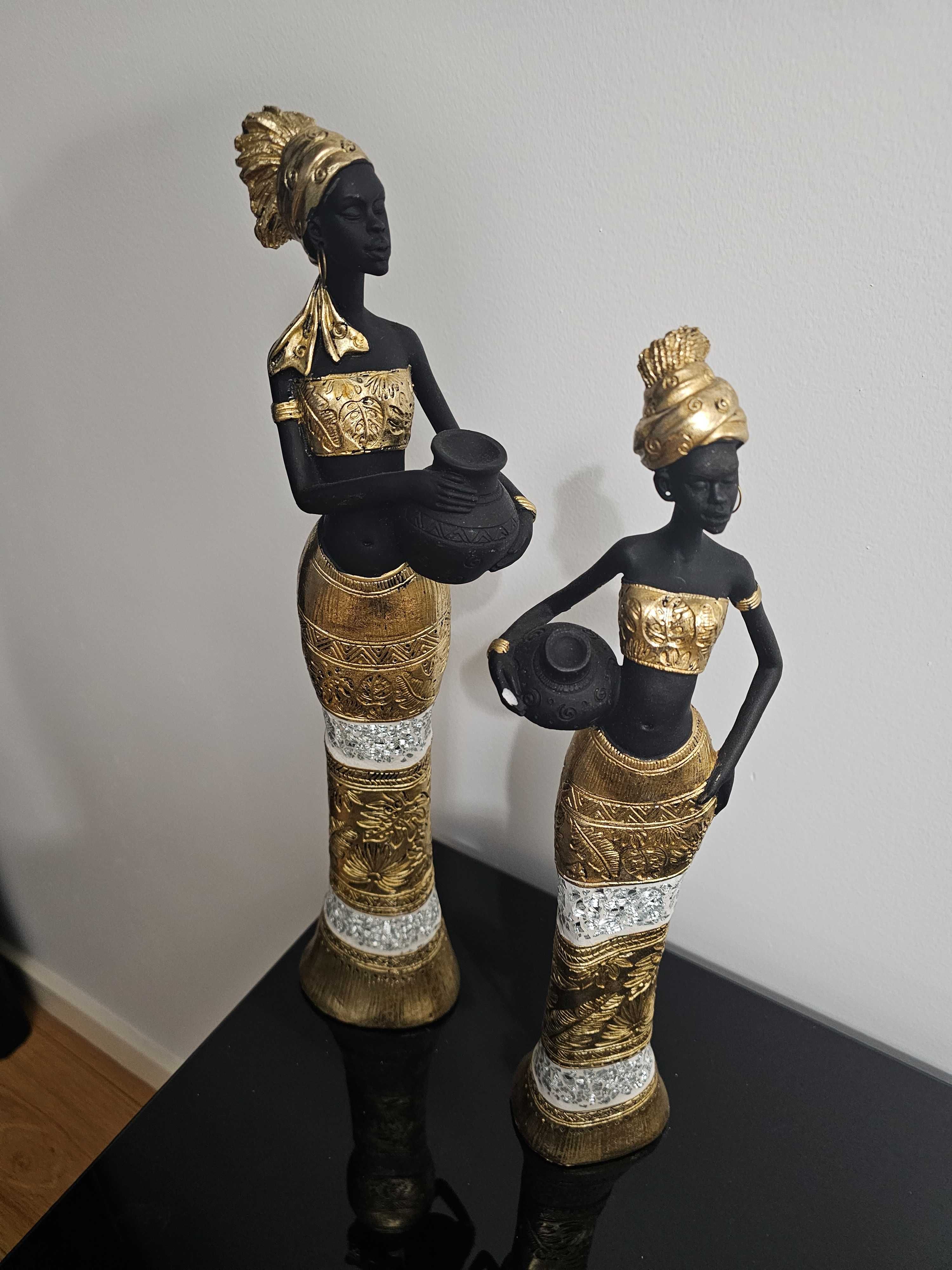 Estatuas africanas modernas, cor prata e ouro