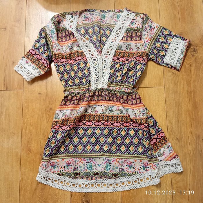 Sukienka Boho koronka krótka
