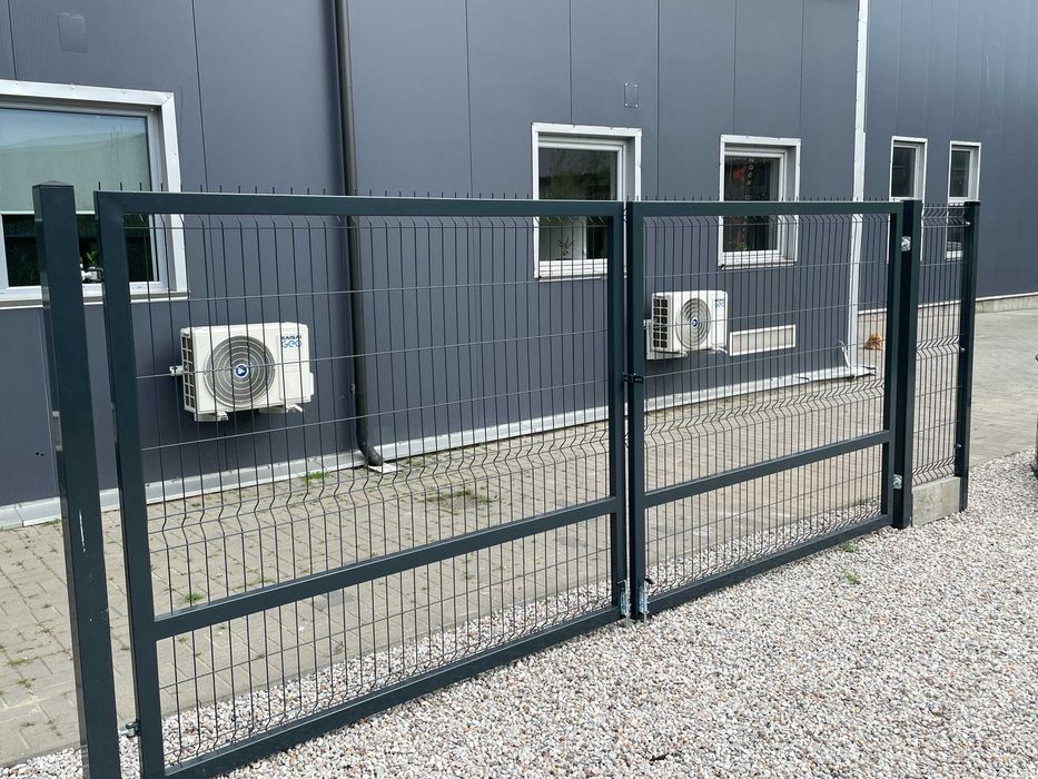 **PROMOCJA**Ogrodzenie Panelowe 3D Furtka + Brama + Słupki + Akcesoria