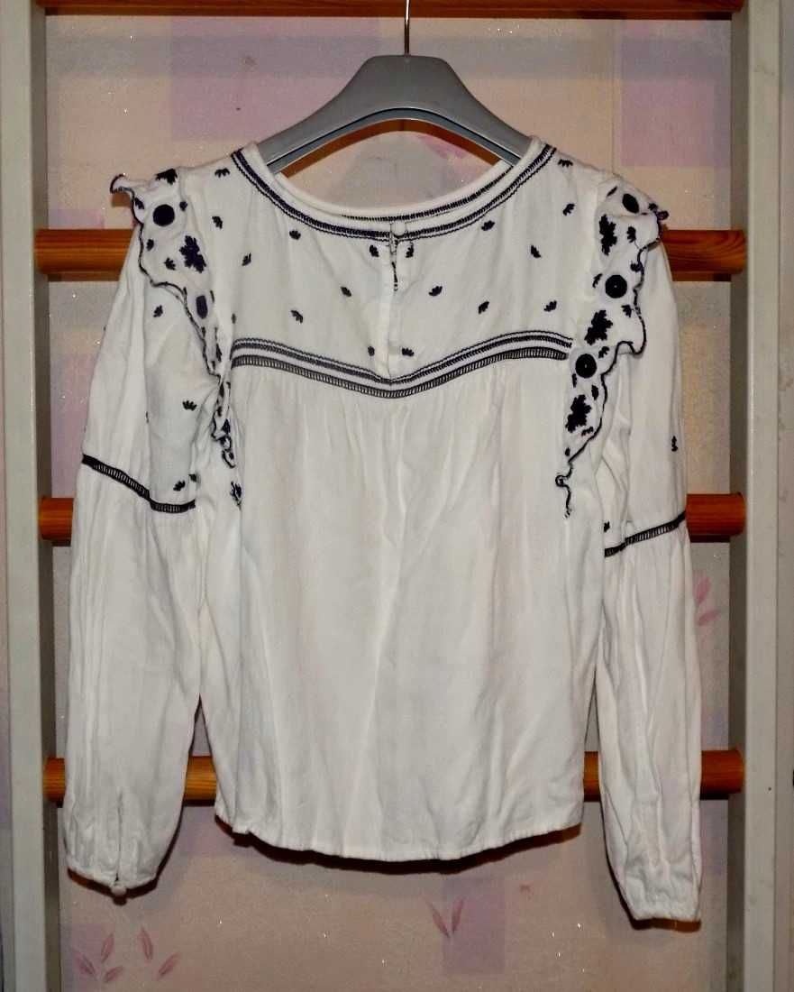 Блуза, блузка с вышивкой Naf Naf р.S (36) вискоза