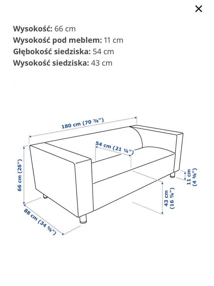 sofa 2os. Ikea Klippan