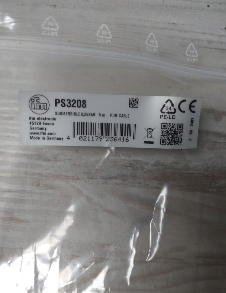 Sonda Hydrostatyczna IFM PS3208 Nowa