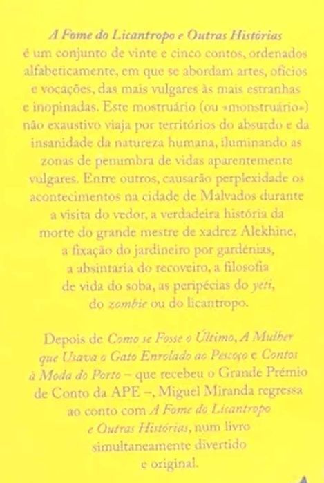 Livro A Fome do Licantropo de Miguel Miranda [Portes Grátis]