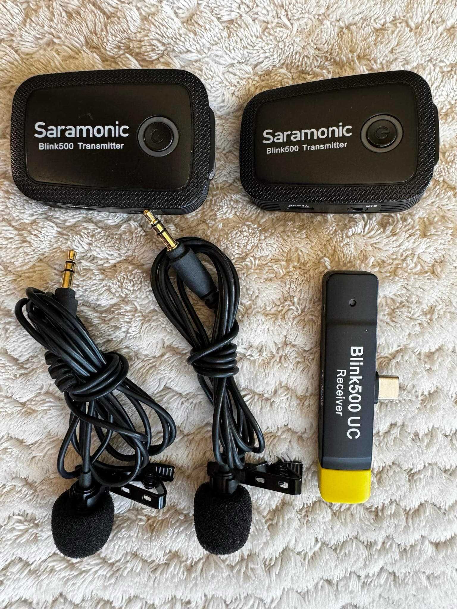 Zestaw mikrofonów bezprzewodowych Saramonic Blink500 USB C – jak nowy!