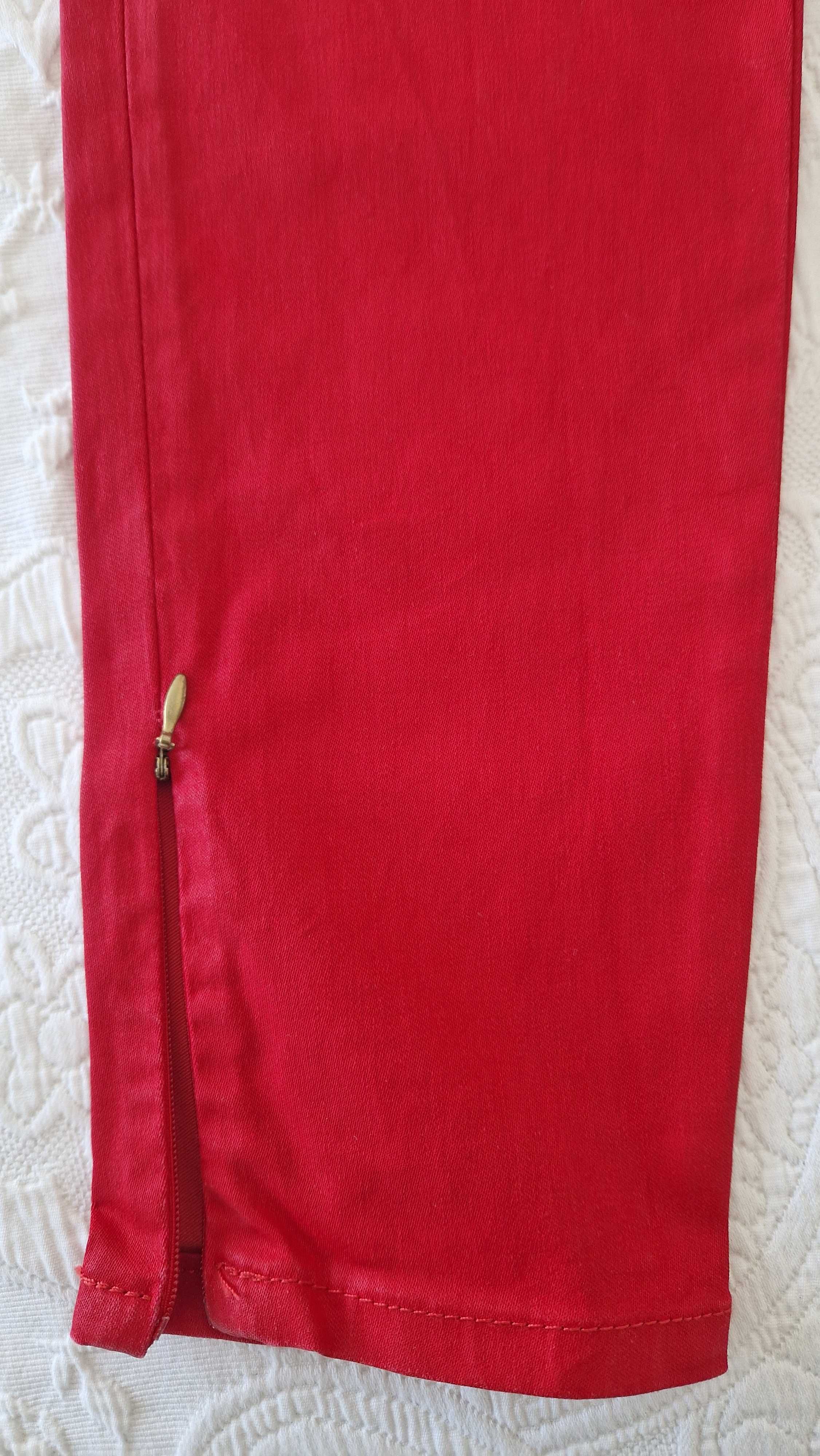 Calças vermelhas Zara, tamanho 36