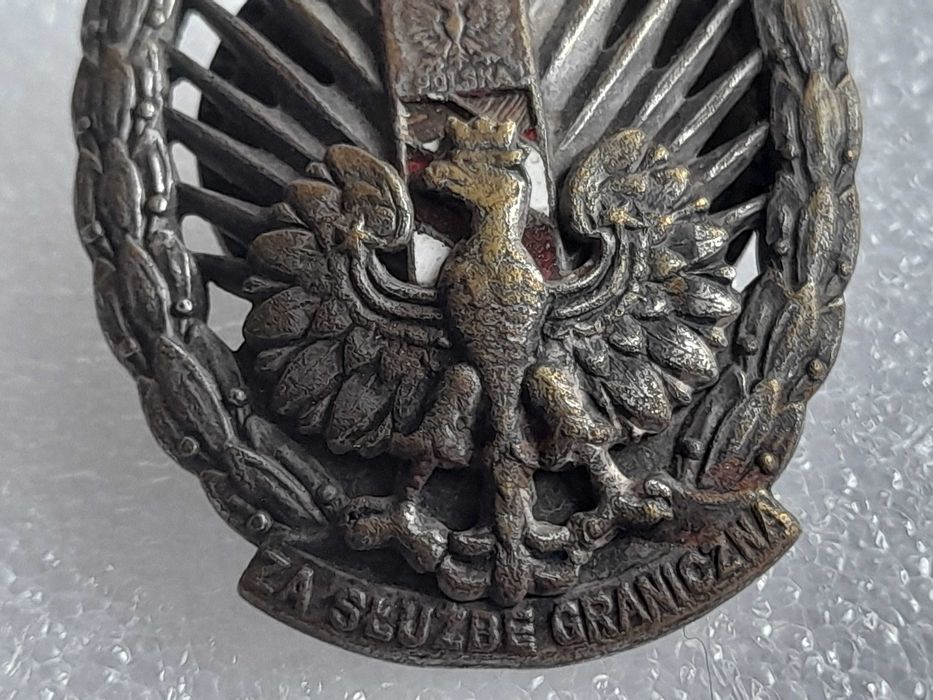 Odznaka Korpus Ochrony Pogranicza KOP, II RP oryginał (syg. S.Reising)