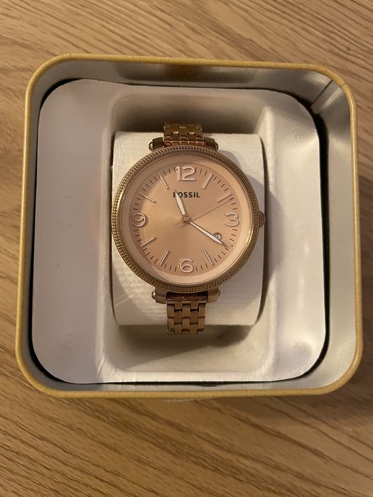 Zegarek damski Fossil ES3130 Bransoleta Rose Gold Różowe złoto