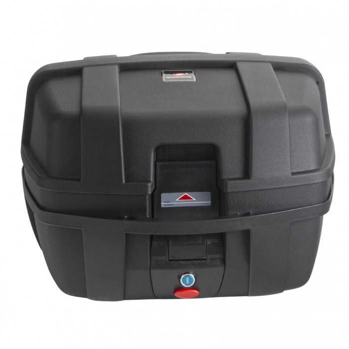 Top case média com encosto Mala Bagageira mota 1 capacete moto
