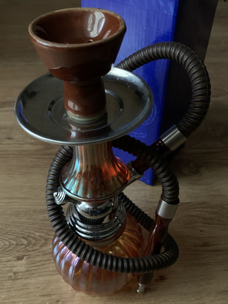 Shisha/fajka wodna brąz + szczypce