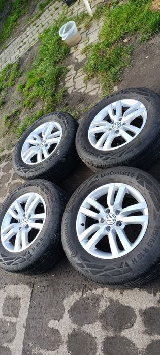 Oryginalne alufelgi VW Tiguan 16” + opony Continental EcoContact 6