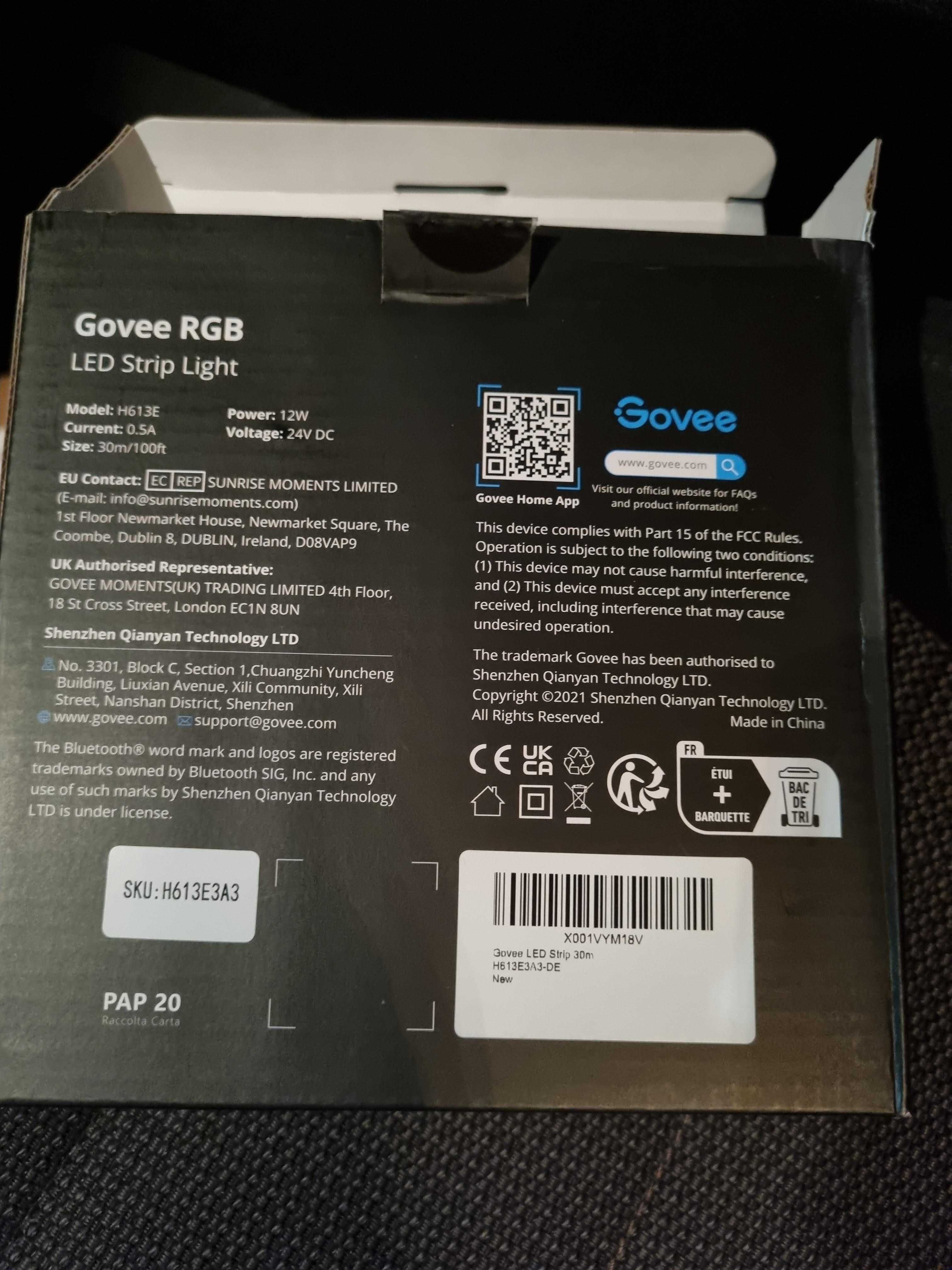 Govee Taśma LED, Bluetooth RGB LED