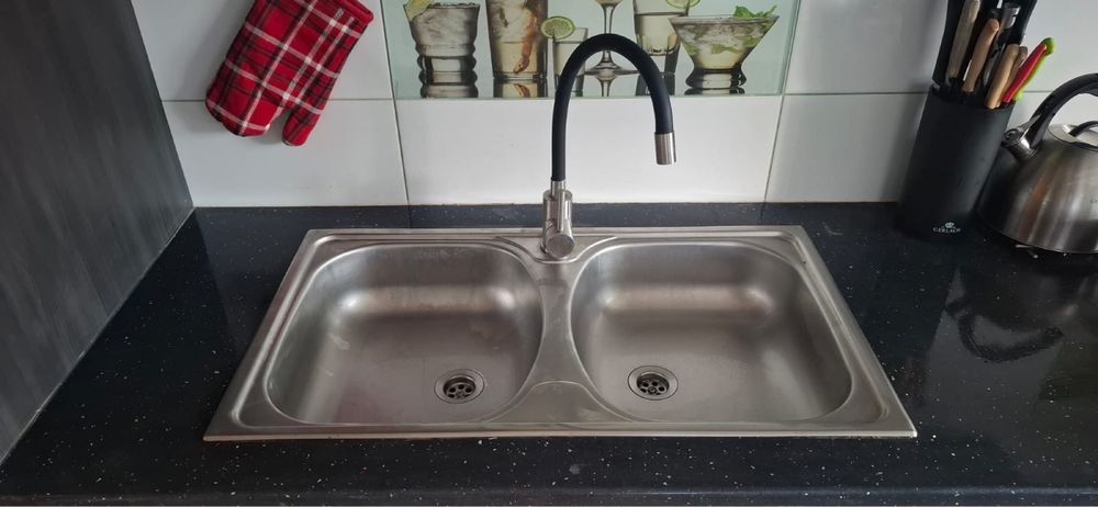 Zlewozmywak dwukomorowy Inox