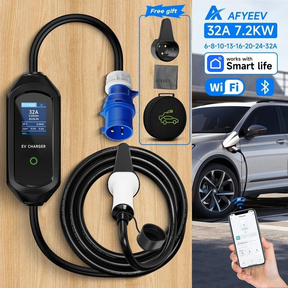 Зарядний пристрій EV-charger 7Kw, WI-FI, GBT, Тype -2