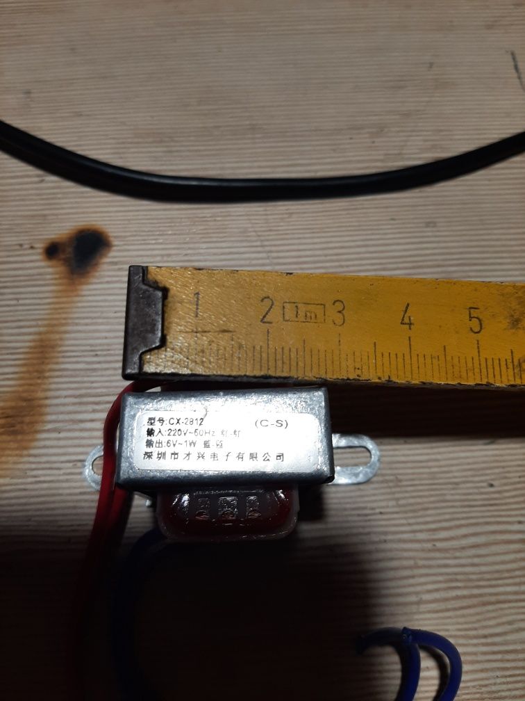 Transformator 220v - 6v 1w