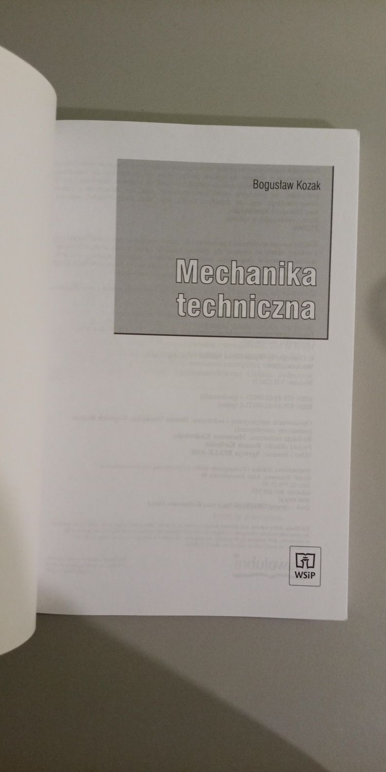 Mechanika  techniczna Bogusława Kozaka