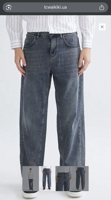 Джинси чоловічі wide leg lc waikiki 30 розмір