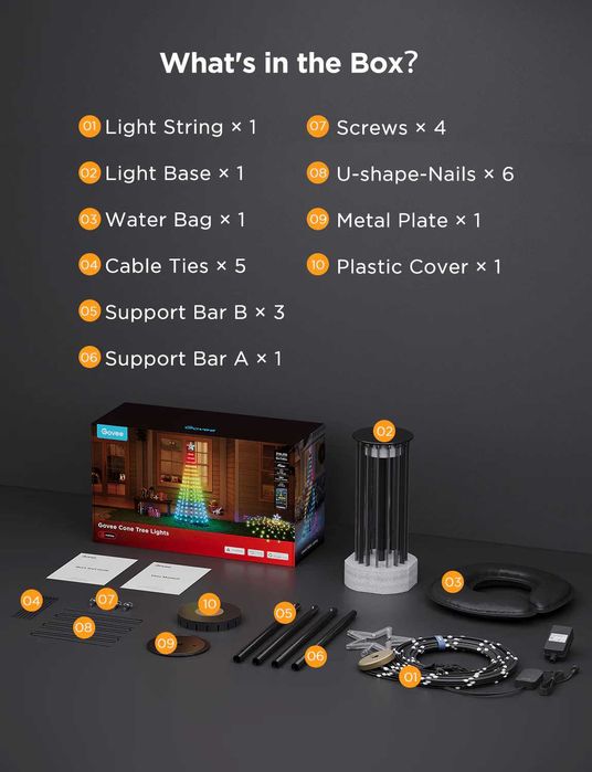 Govee Cone Tree Lights (LED ялинка для дому/вулиці)