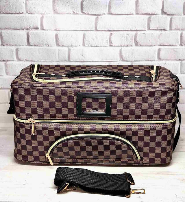 Бьюти- кейс, сумка мастера для косметики с раздвижными полочками кожза