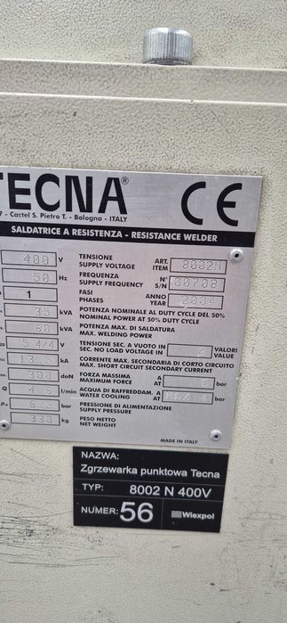 Zgrzewarka punktowa Tecna