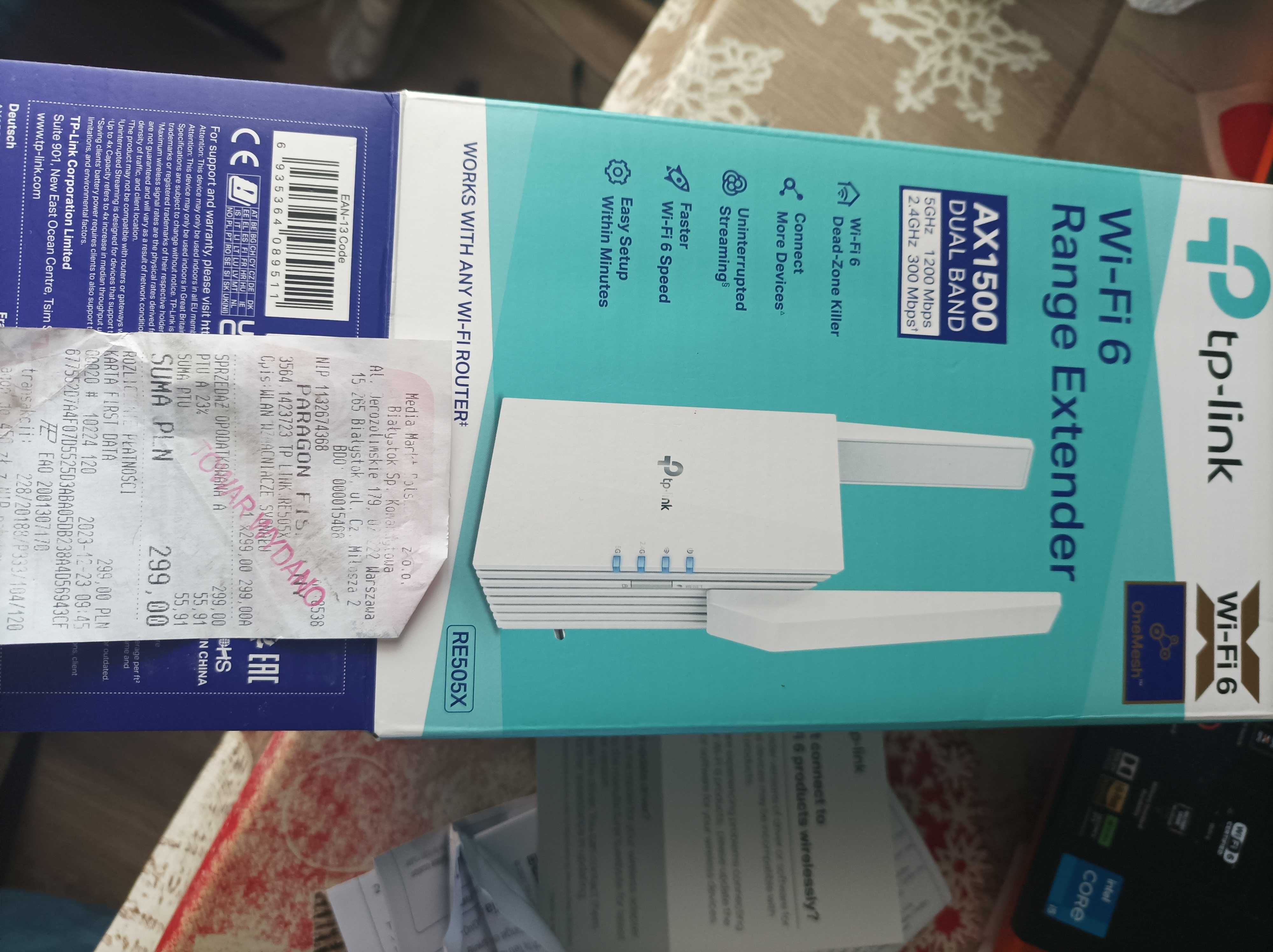 Wzmacniacz sygnału Range Extender wi-fi 6
