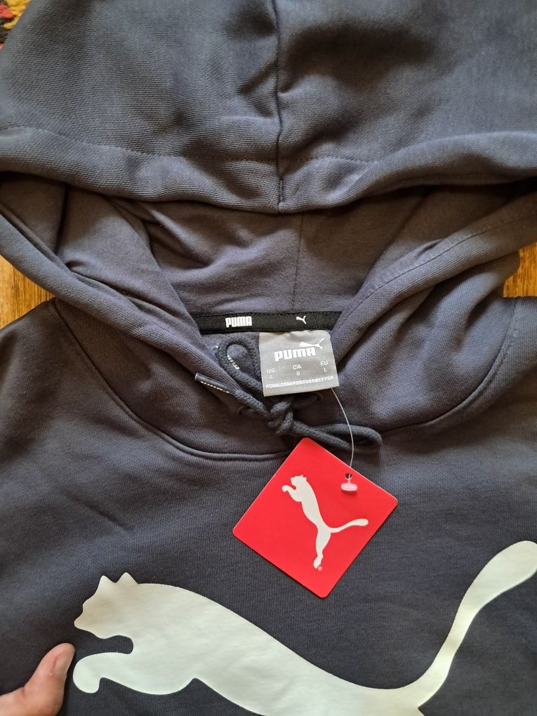 Кофта Puma Big Cat Logo Hoodie 
Galactic gray color