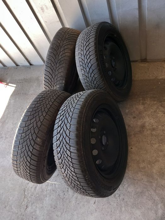 Koła oryg. Fiat felgi stalowe 4x100 opony zima 2021r. 185/65/15