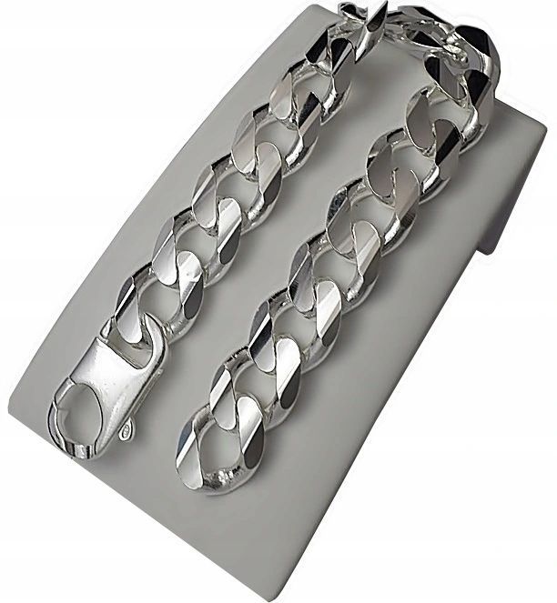 Srebrna Gruba Bransoleta Pancerka 1,50 cm Szeroka GRAWER GRATIS