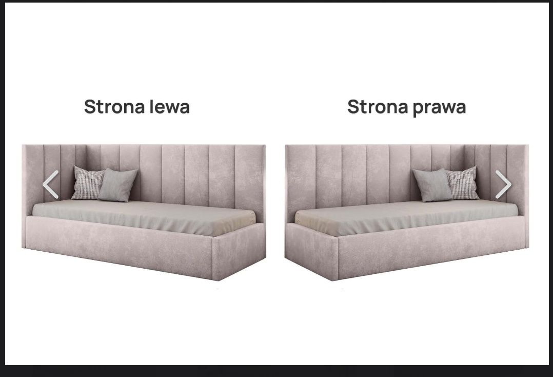 Łóżko tapicerowane pod wymiar