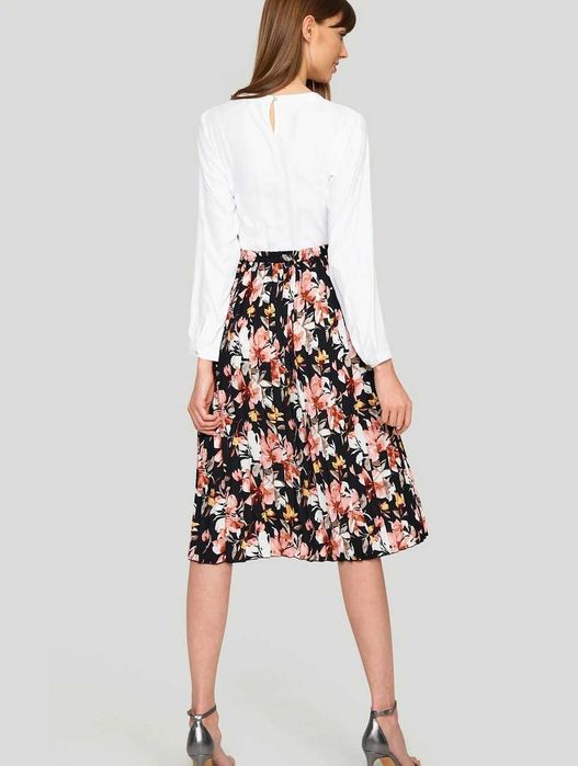 Spódnica plisowana w kwiaty 42 greenpoint