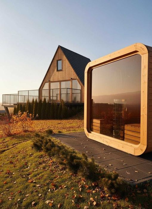 Sauna ogrodowa - polski producent, przeszklenie