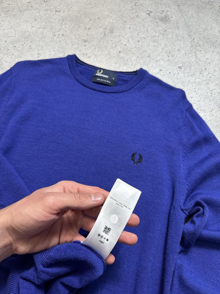 Кофта Свитер Fred Perry Оригинал Идеал Размер S Шерстяной