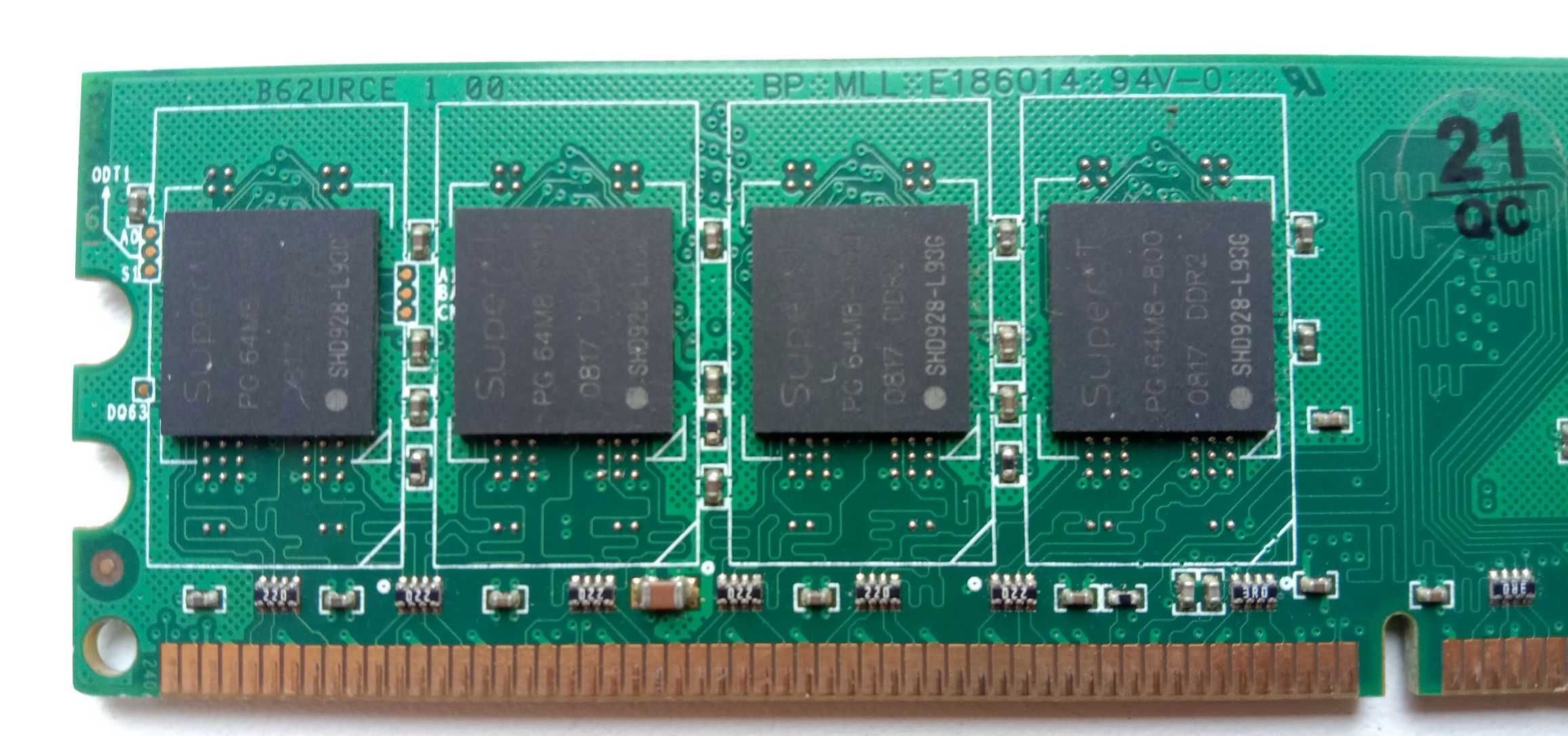 Планка памяти SST DDR2-800 PC6400 1G/64X8 CL5 VALUE Рабочая б/у