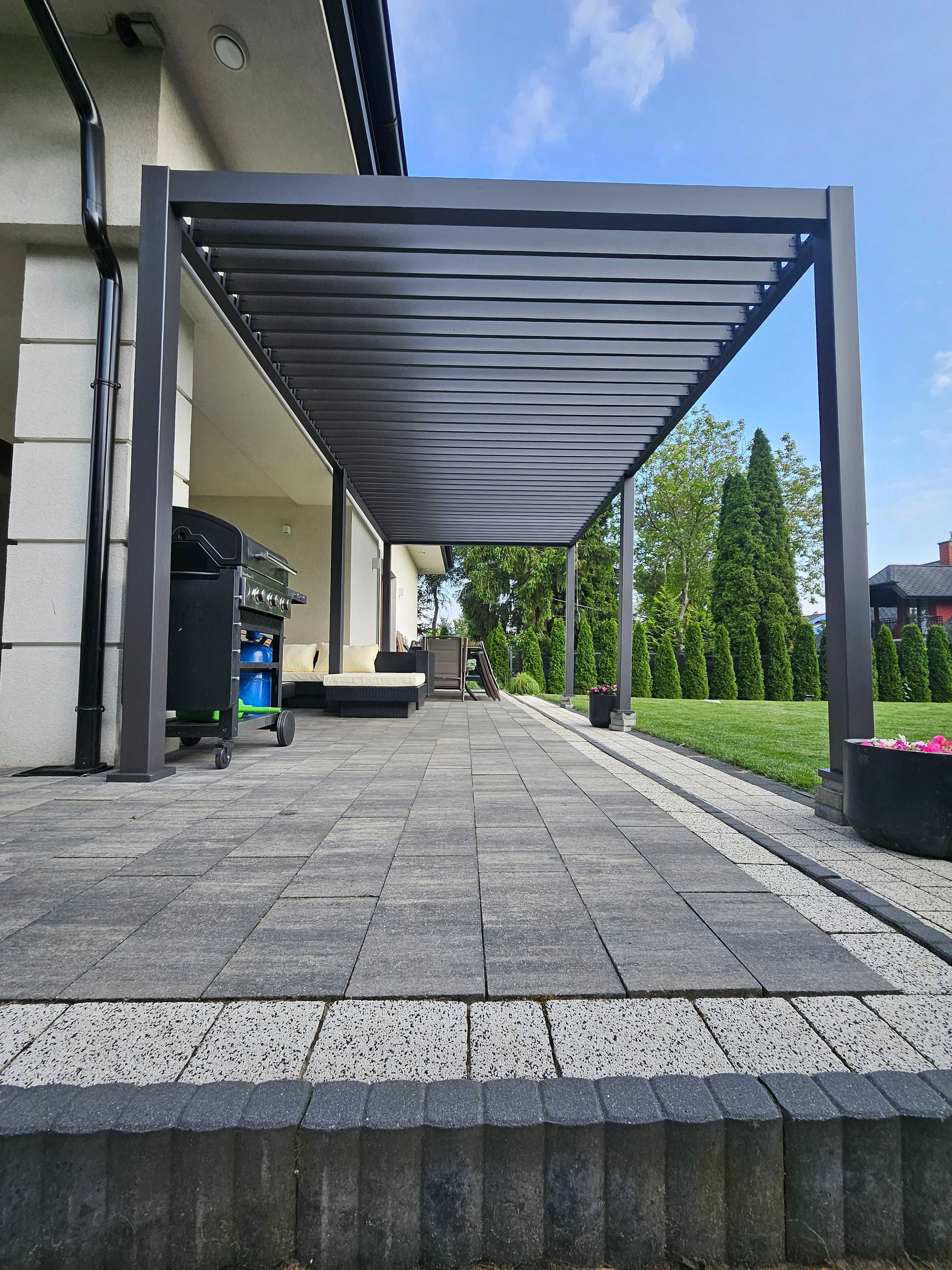 Pergola z regulowanymi listwami 3x6 m z montażem
