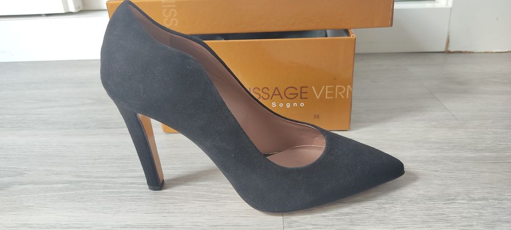 Sapato feminino italiano preto da Vernissage (38)
