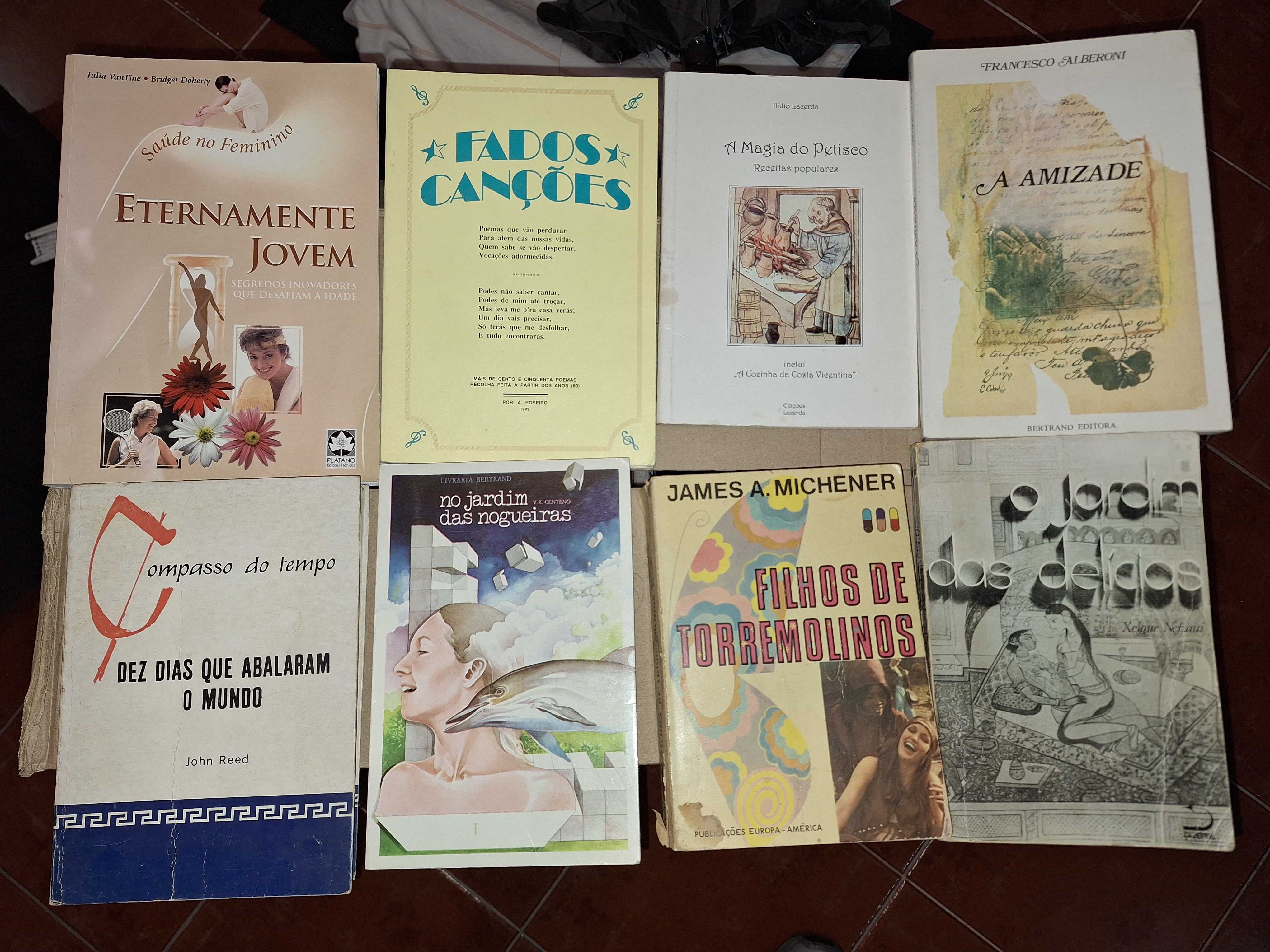 Vários livros portugueses