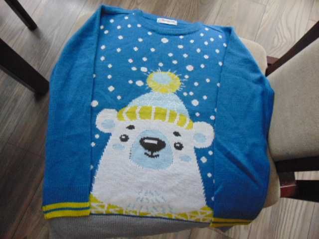 Sweterek dziecięcy świąteczny 110/116 cm