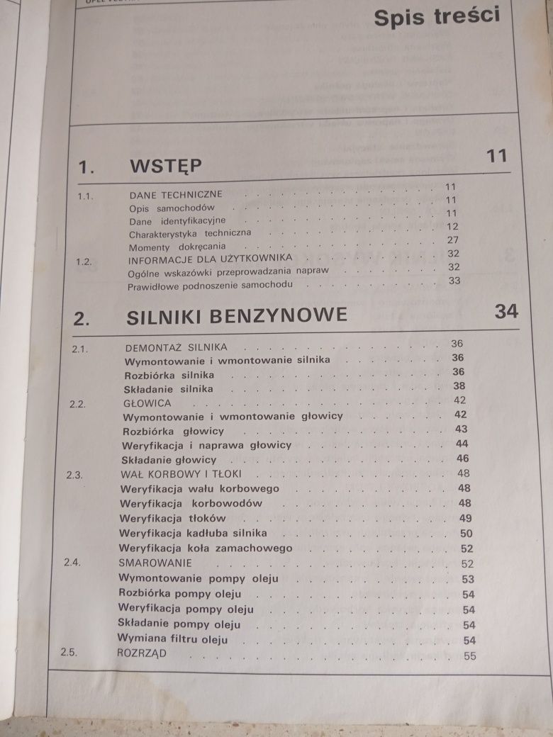 Książka opel Vectra obsługa i naprawa