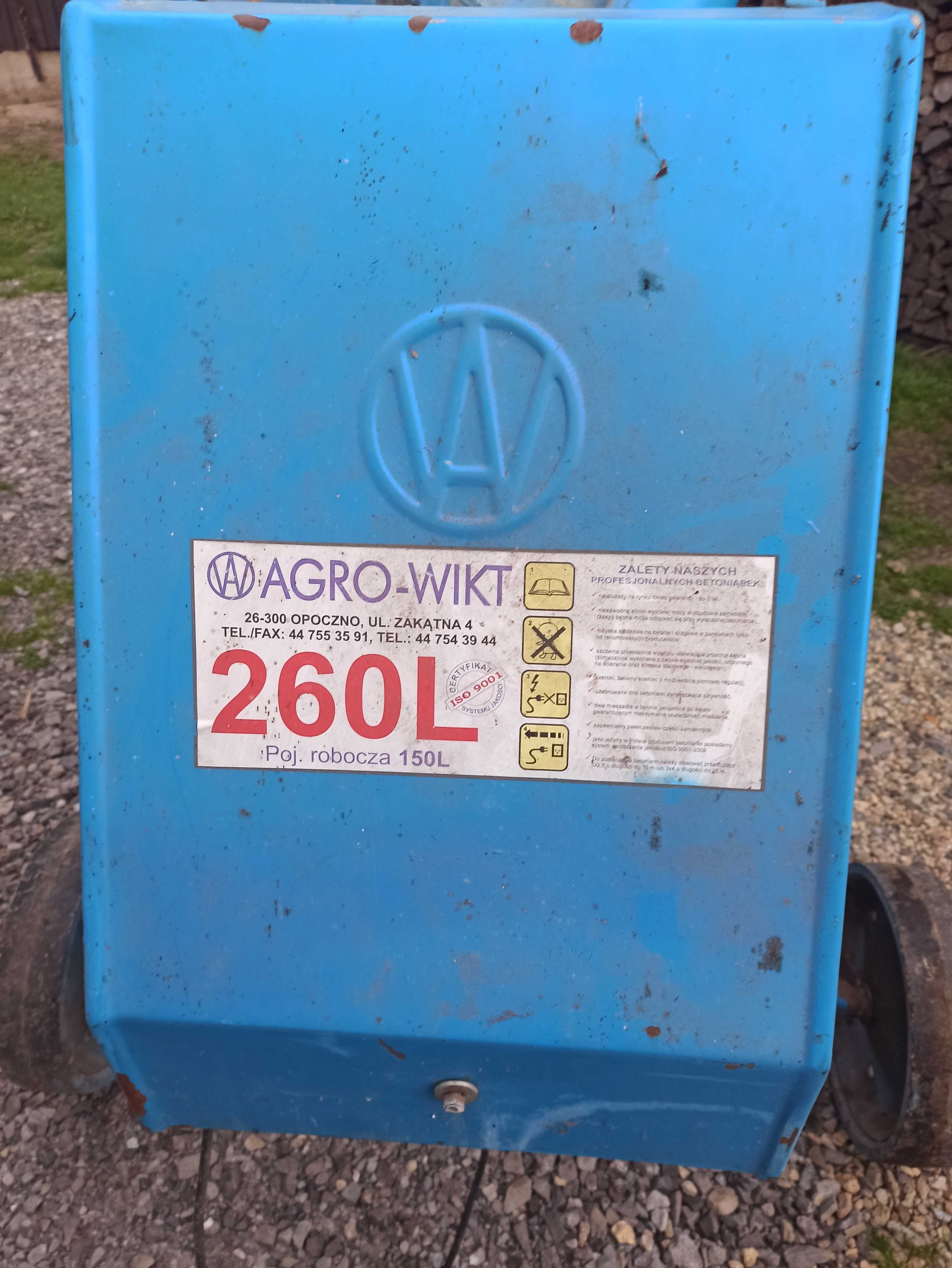 Betoniarka Agro-Wikt 260L