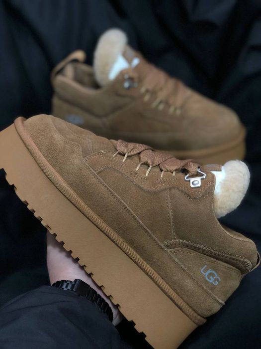 Кросівки UGG lowmel жіночі зимові на хутрі натуральний замш
