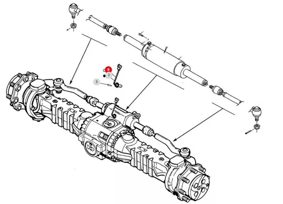Czujnik pozycjonowania kół   - 602866 -  Manitou