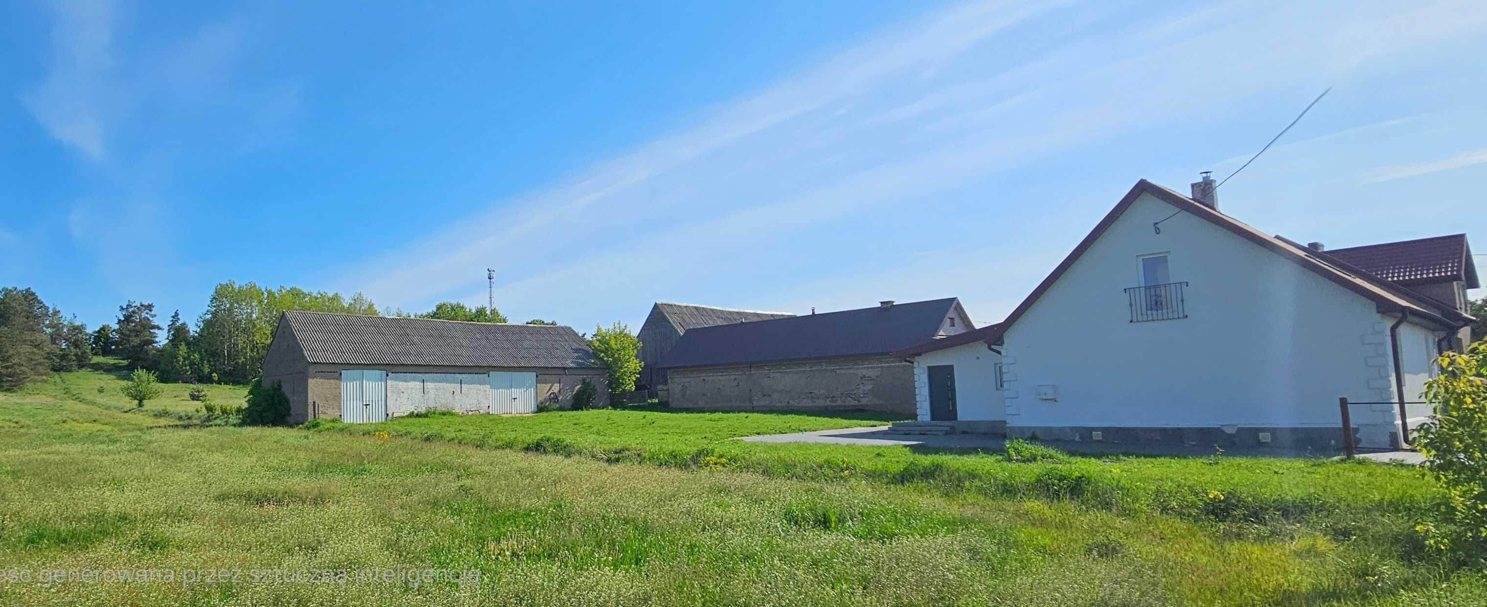 Siedlisko blisko Łomży, działka 0,51ha, dom 120m2, stodoła 200m2