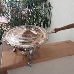 Sygnowany podgrzewacz plater srebro F.B. Rogers