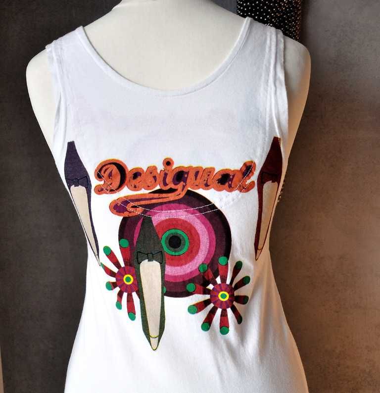 Top tunika DESIGUAL etno printy XS S