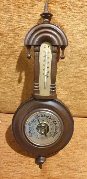 PRL Stary Barometr Z Termometrem Nie Działa Cena Ostateczna Na Częśći