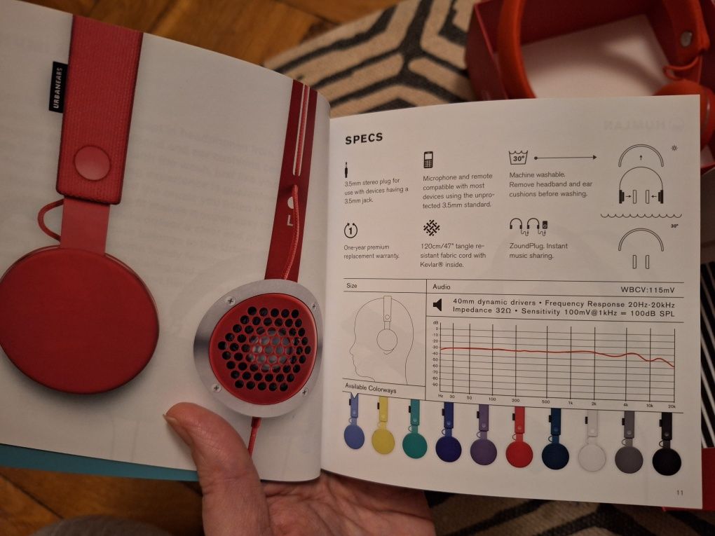 Słuchawki Urbanears Humlan Tomato