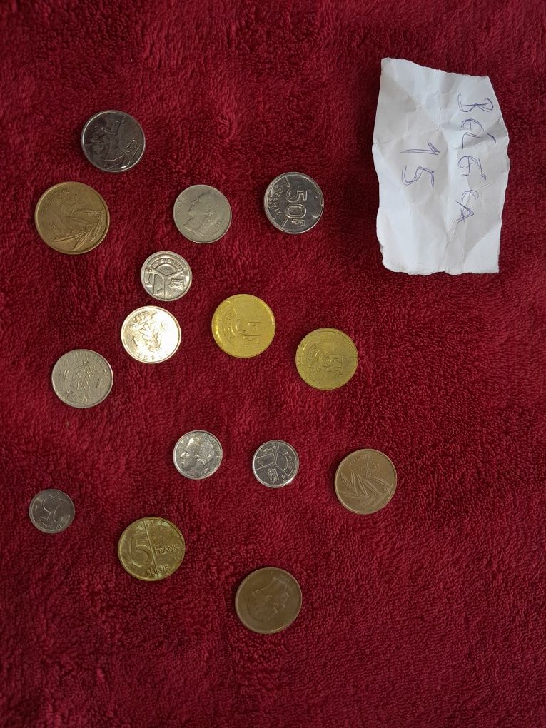 15 moedas da Bélgica
