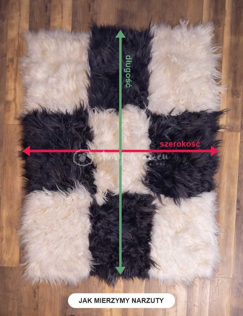 Narzuta dekoracyjna futro białe z królika 160x200 cm