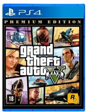 PlayStation 4 Slim PS4 Novo + Comando + Jogo GTA V